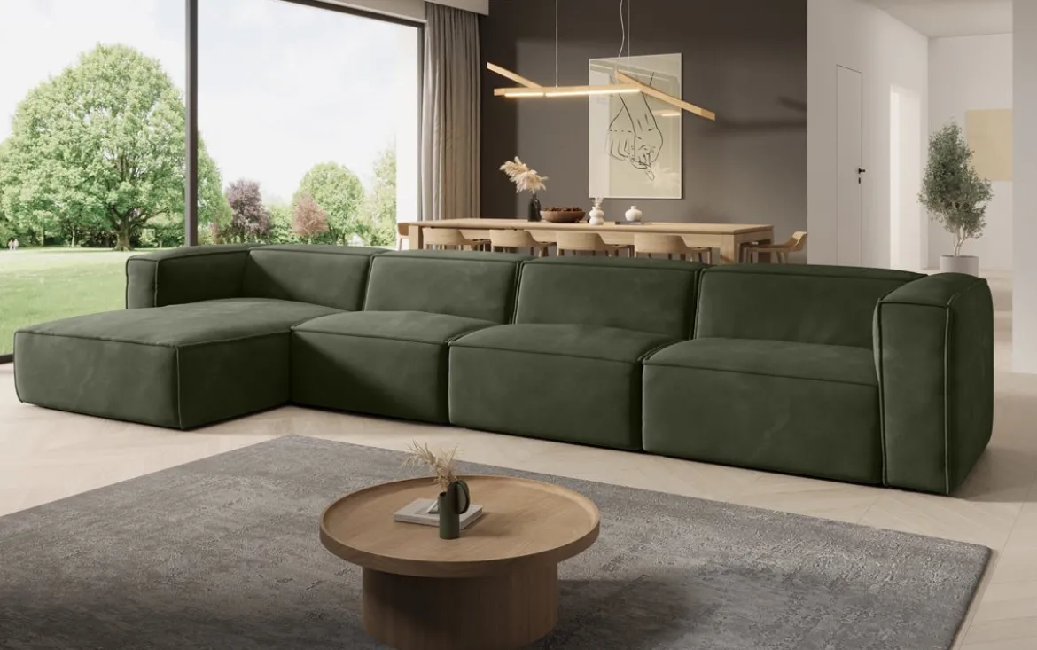 Designer Ecksofa Comfy Maxi in Samt