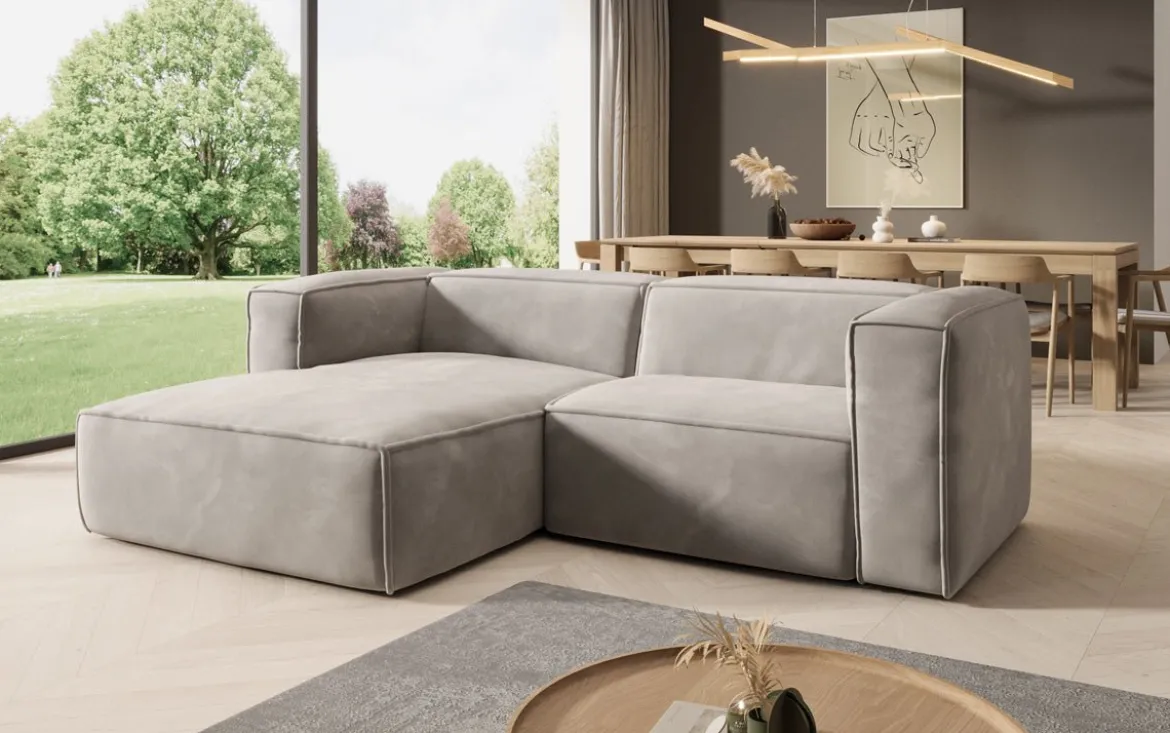 Designer Ecksofa Comfy Mini in Samt