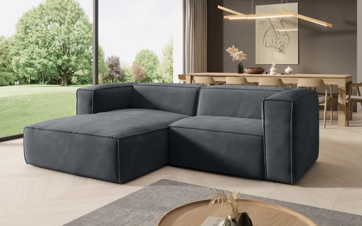 Designer Ecksofa Comfy Mini in Samt