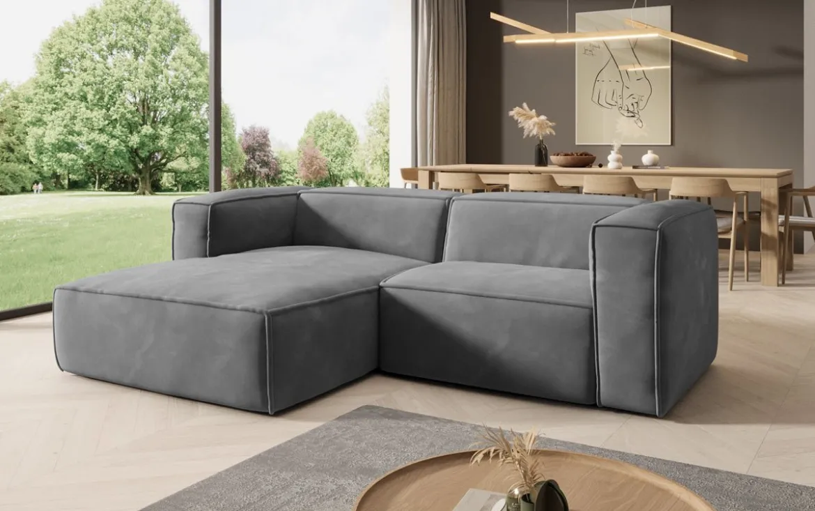 Designer Ecksofa Comfy Mini in Samt