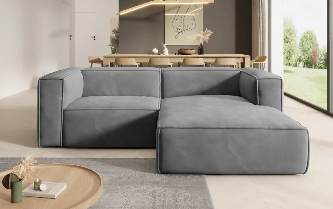 Designer Ecksofa Comfy Mini in Samt