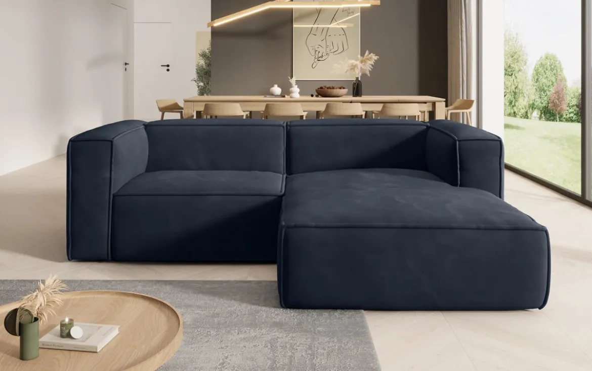 Designer Ecksofa Comfy Mini in Samt