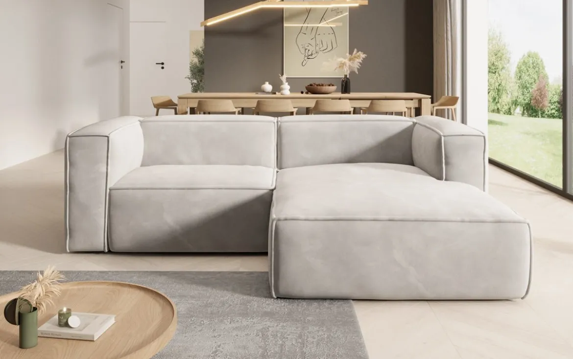 Designer Ecksofa Comfy Mini in Samt