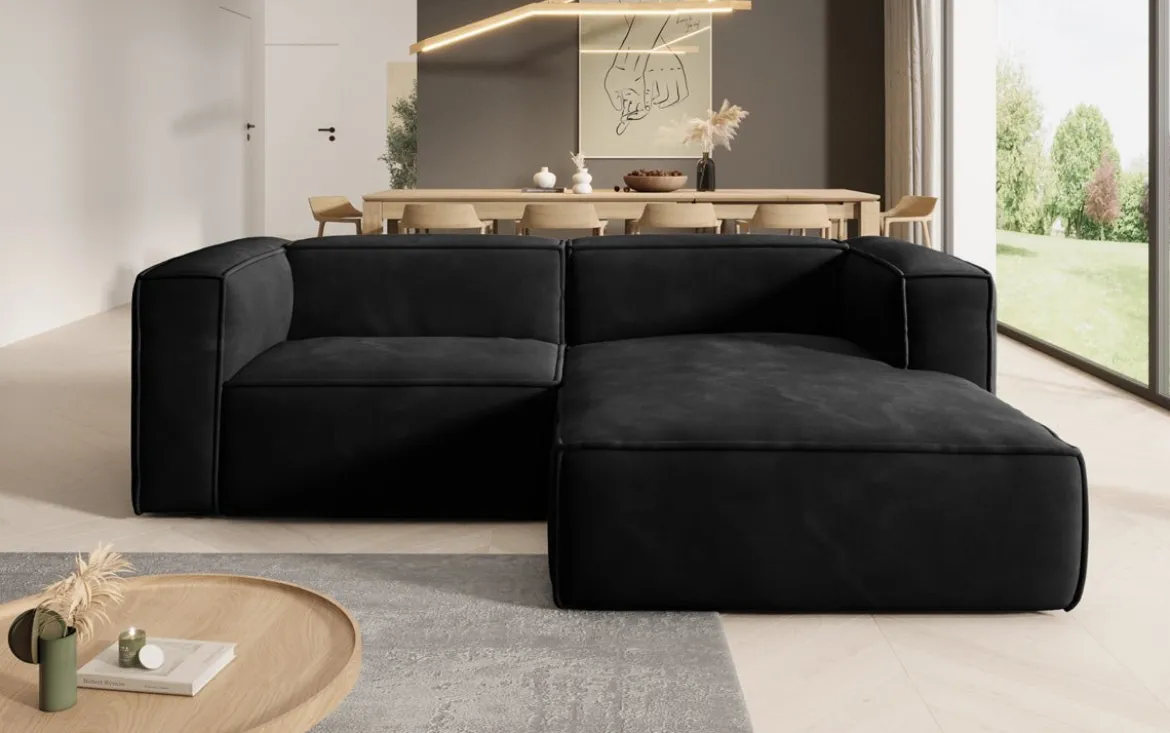 Designer Ecksofa Comfy Mini in Samt