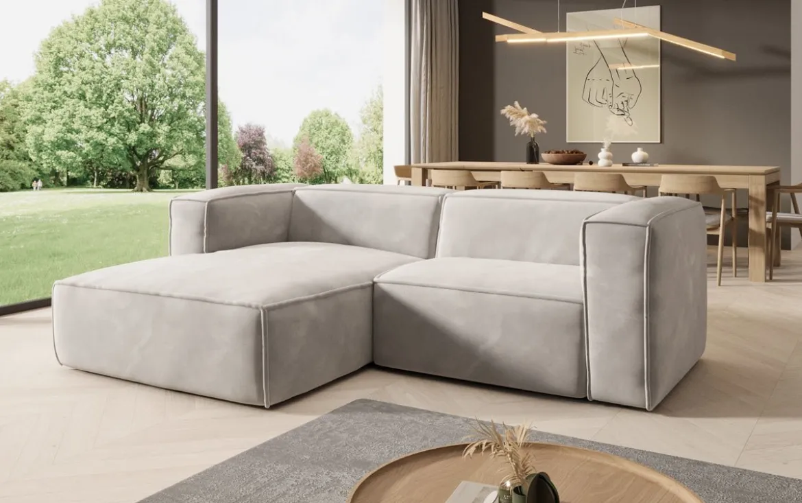 Designer Ecksofa Comfy Mini in Samt