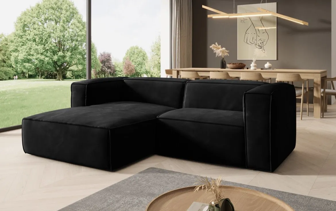 Designer Ecksofa Comfy Mini in Samt