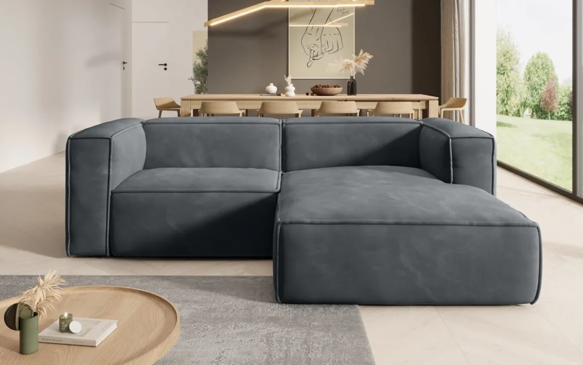 Designer Ecksofa Comfy Mini in Samt