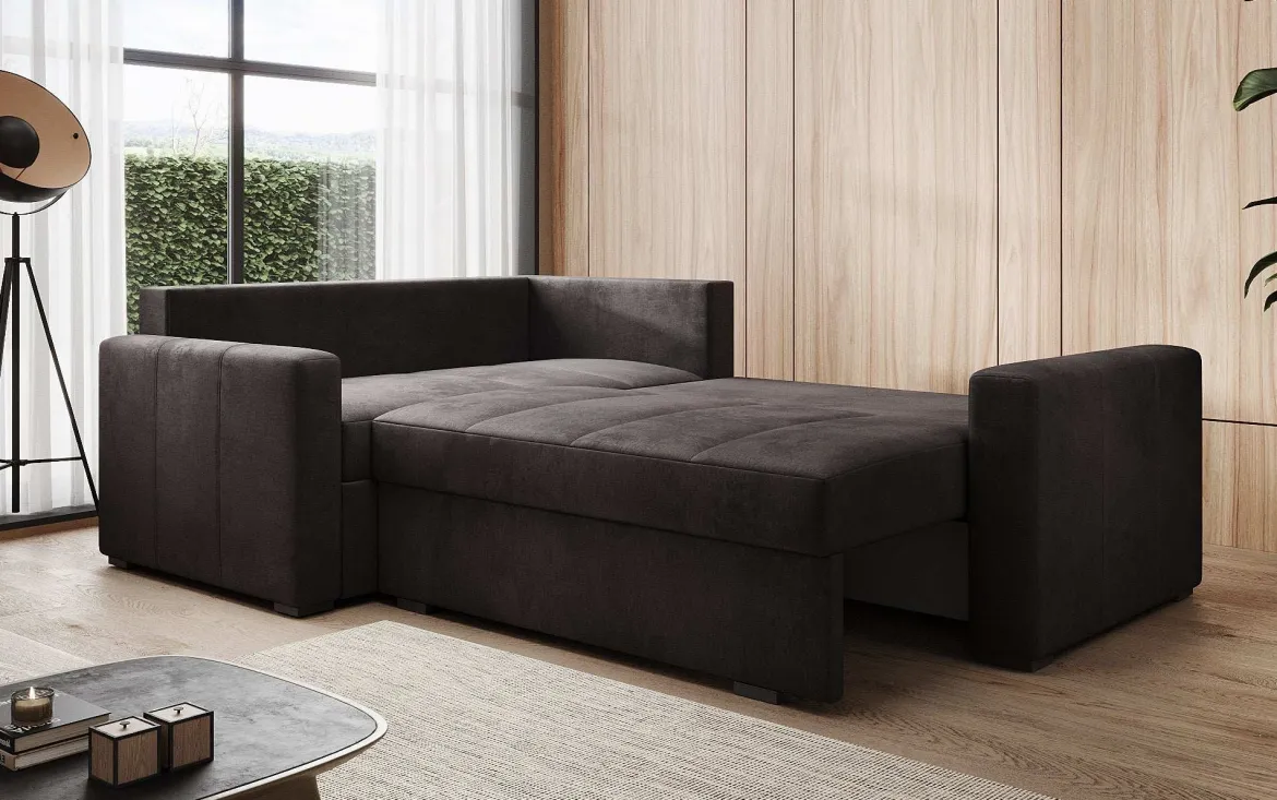 Designer Ecksofa Cortino mit Schlaffunktion und Stauraum