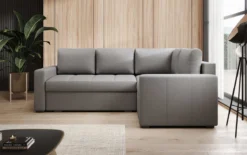 Designer Ecksofa Cortino mit Schlaffunktion und Stauraum