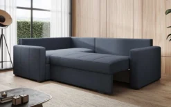 Designer Ecksofa Cortino mit Schlaffunktion und Stauraum