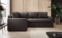 Designer Ecksofa Cortino mit Schlaffunktion und Stauraum