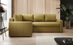 Designer Ecksofa Cortino mit Schlaffunktion und Stauraum