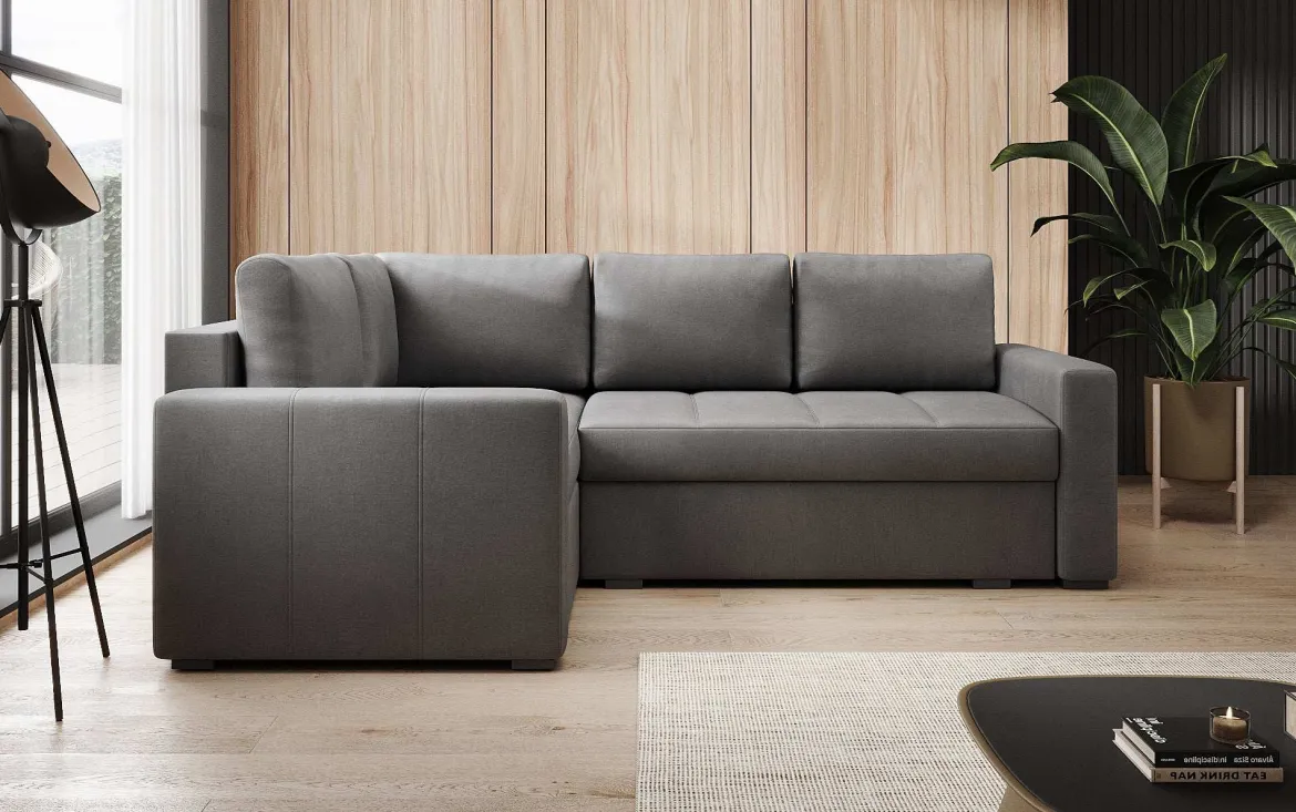 Designer Ecksofa Cortino mit Schlaffunktion und Stauraum