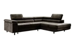 Designer Ecksofa Costa mit Schlaf- und Klappfunktion aus Samt