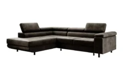 Designer Ecksofa Costa mit Schlaf- und Klappfunktion aus Samt