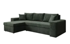 Designer Ecksofa Denver Cord mit Schlaf- und Klappfunktion