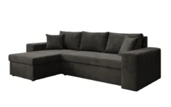 Designer Ecksofa Denver Cord mit Schlaf- und Klappfunktion
