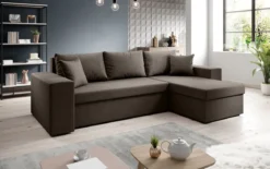 Designer Ecksofa Denver Stoff mit Schlaf- und Klappfunktion