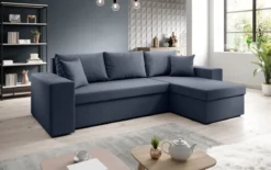 Designer Ecksofa Denver Stoff mit Schlaf- und Klappfunktion