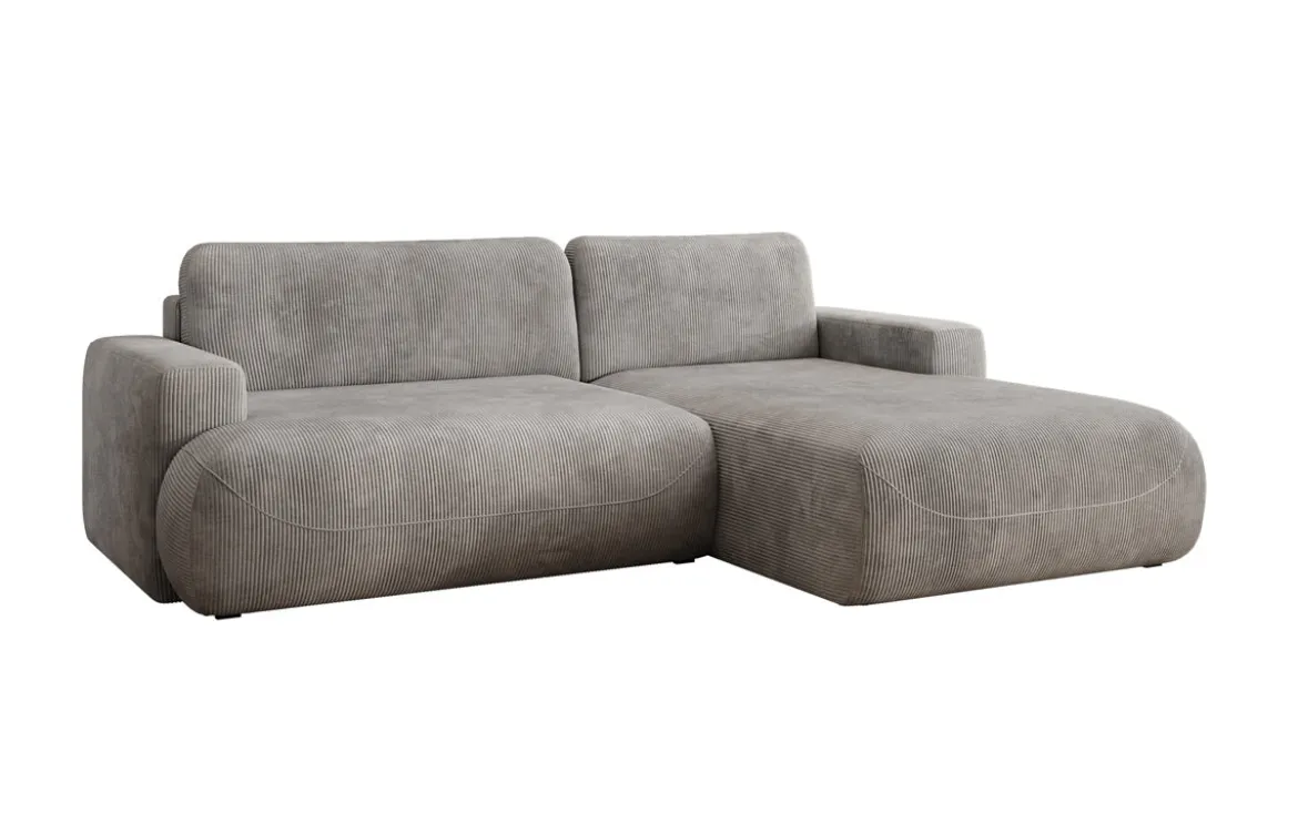 Designer Ecksofa Enzo mit Schlaf- und Klappfunktion in Cord