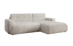 Designer Ecksofa Enzo mit Schlaf- und Klappfunktion in Cord