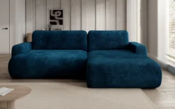Designer Ecksofa Enzo mit Schlaf- und Klappfunktion in Cord