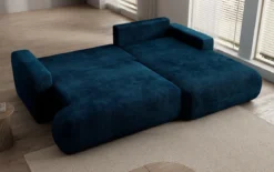 Designer Ecksofa Enzo mit Schlaf- und Klappfunktion in Cord