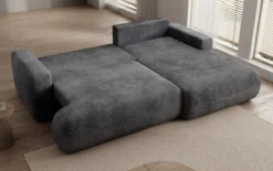 Designer Ecksofa Enzo mit Schlaf- und Klappfunktion in Cord