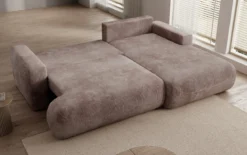 Designer Ecksofa Enzo mit Schlaf- und Klappfunktion in Cord