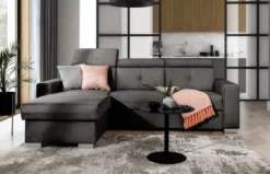 Designer Ecksofa Ferila mit Schlaf- und Klappfunktion