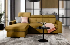 Designer Ecksofa Ferila mit Schlaf- und Klappfunktion