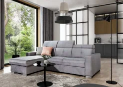 Designer Ecksofa Ferila mit Schlaf- und Klappfunktion