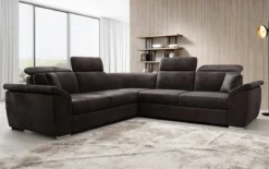 Designer Ecksofa Fernando mit Schlaffunktion und Stauraum