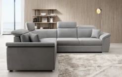 Designer Ecksofa Fernando mit Schlaffunktion und Stauraum