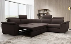 Designer Ecksofa Fernando mit Schlaffunktion und Stauraum