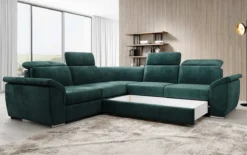 Designer Ecksofa Fernando mit Schlaffunktion und Stauraum