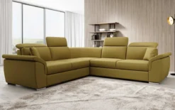 Designer Ecksofa Fernando mit Schlaffunktion und Stauraum