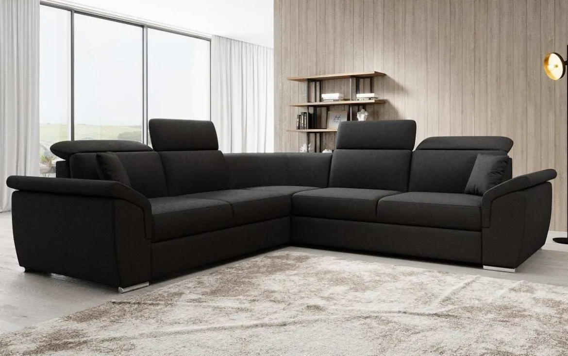 Designer Ecksofa Fernando mit Schlaffunktion und Stauraum