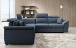 Designer Ecksofa Fernando mit Schlaffunktion und Stauraum