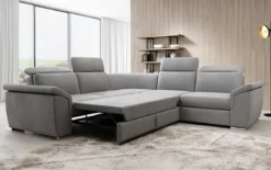 Designer Ecksofa Fernando mit Schlaffunktion und Stauraum