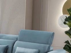 Designer Ecksofa Forino mit Schlaf- und Klappfunktion