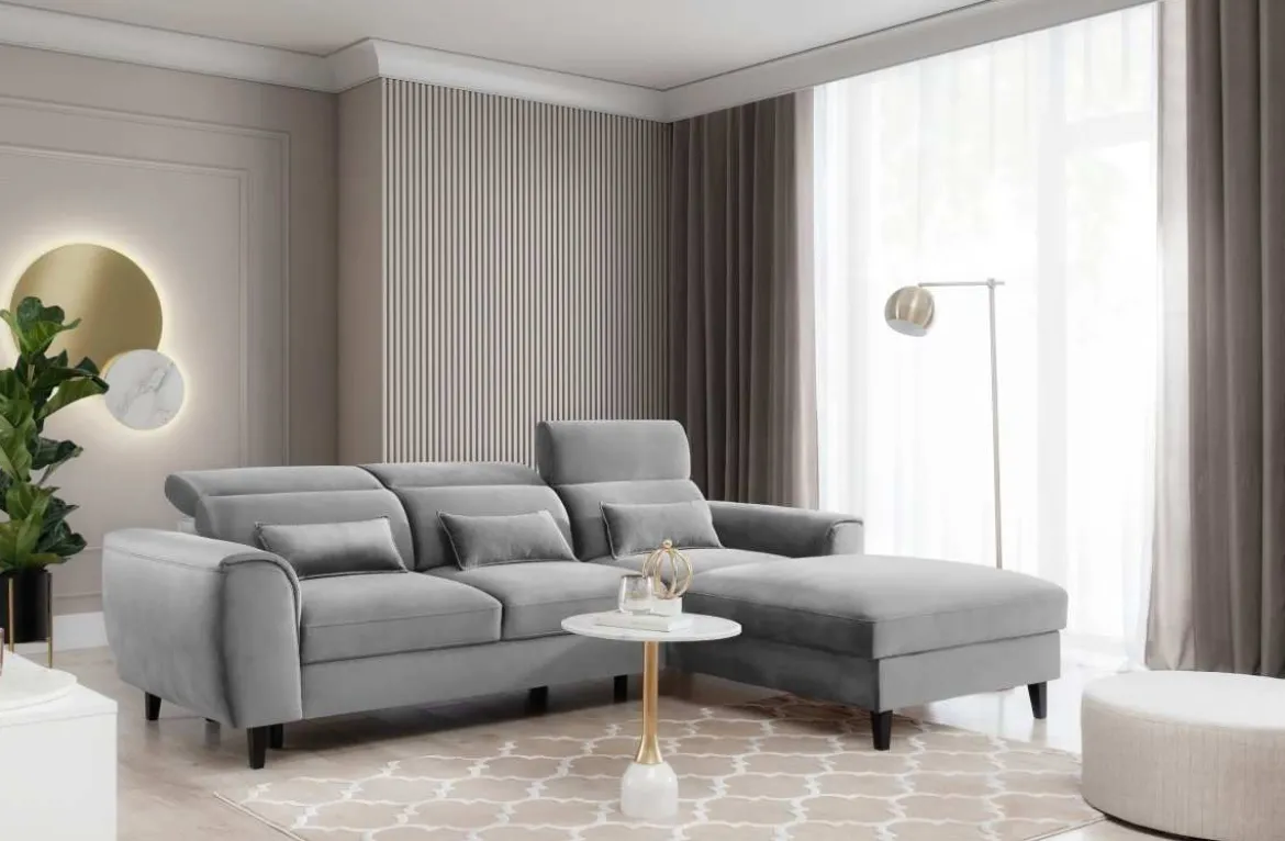 Designer Ecksofa Forino mit Schlaf- und Klappfunktion