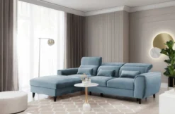 Designer Ecksofa Forino mit Schlaf- und Klappfunktion