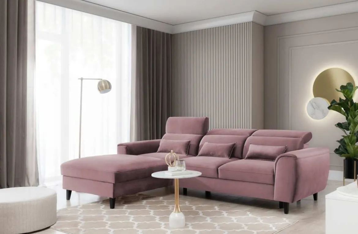 Designer Ecksofa Forino mit Schlaf- und Klappfunktion