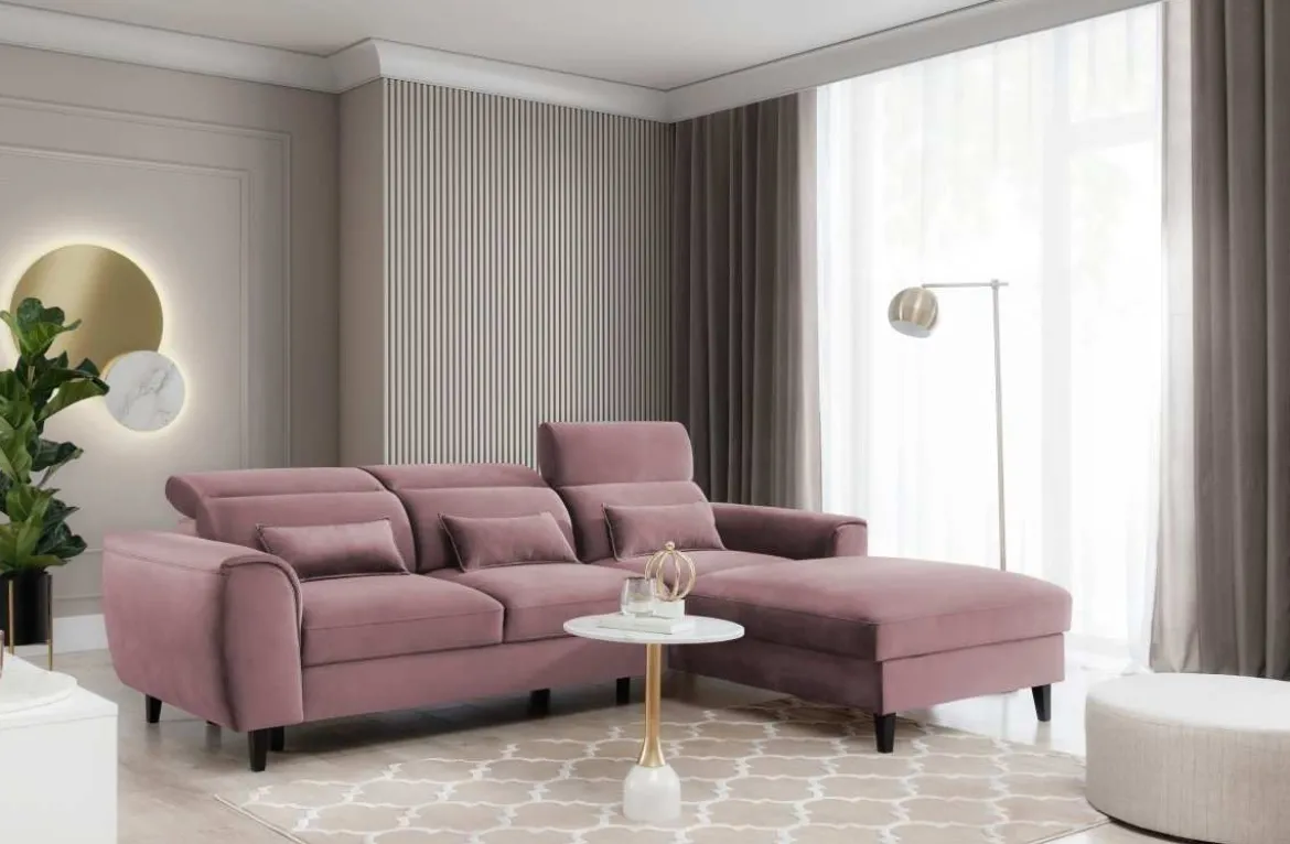 Designer Ecksofa Forino mit Schlaf- und Klappfunktion