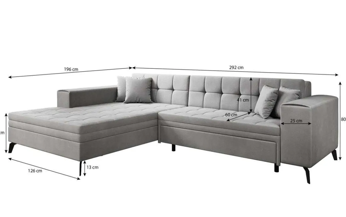 Designer Ecksofa Frida mit Schlaffunktion