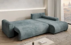 Designer Ecksofa Hanna mit Schlaffunktion und Stauraum