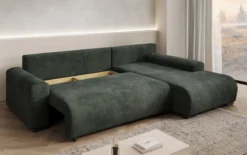 Designer Ecksofa Hanna mit Schlaffunktion und Stauraum