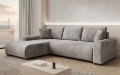 Designer Ecksofa Hanna mit Schlaffunktion und Stauraum