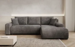Designer Ecksofa Hanna mit Schlaffunktion und Stauraum